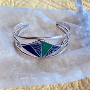 Beautiful silver and mother of pearl cuff